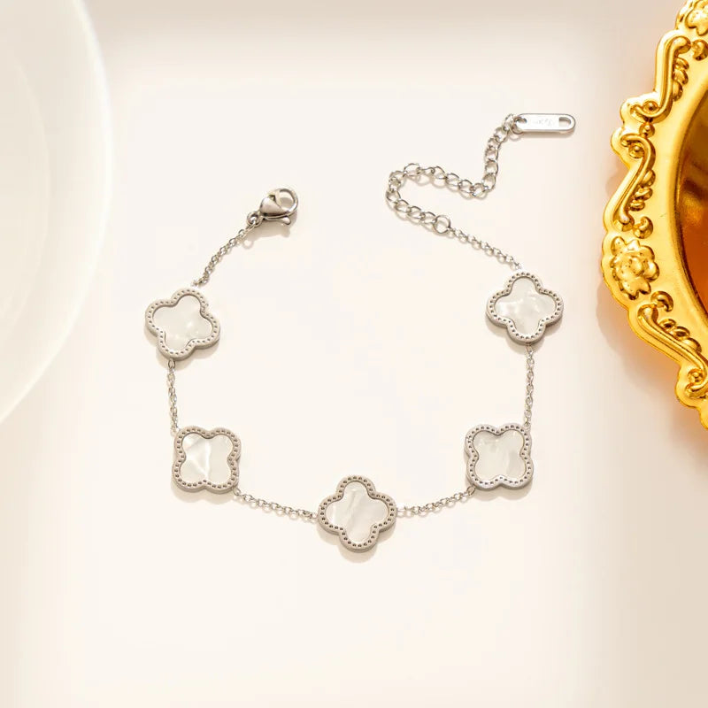 Esencia Clover Armband Silber