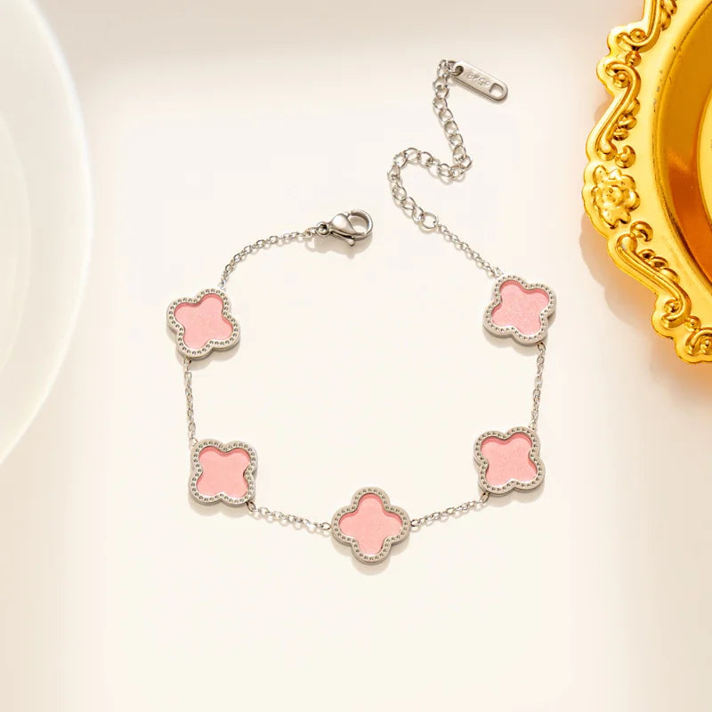 Esencia Clover Armband Silber