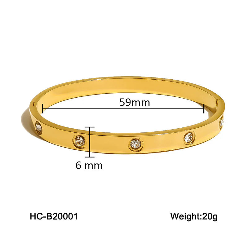 Amore Zirconia Armreif Gold