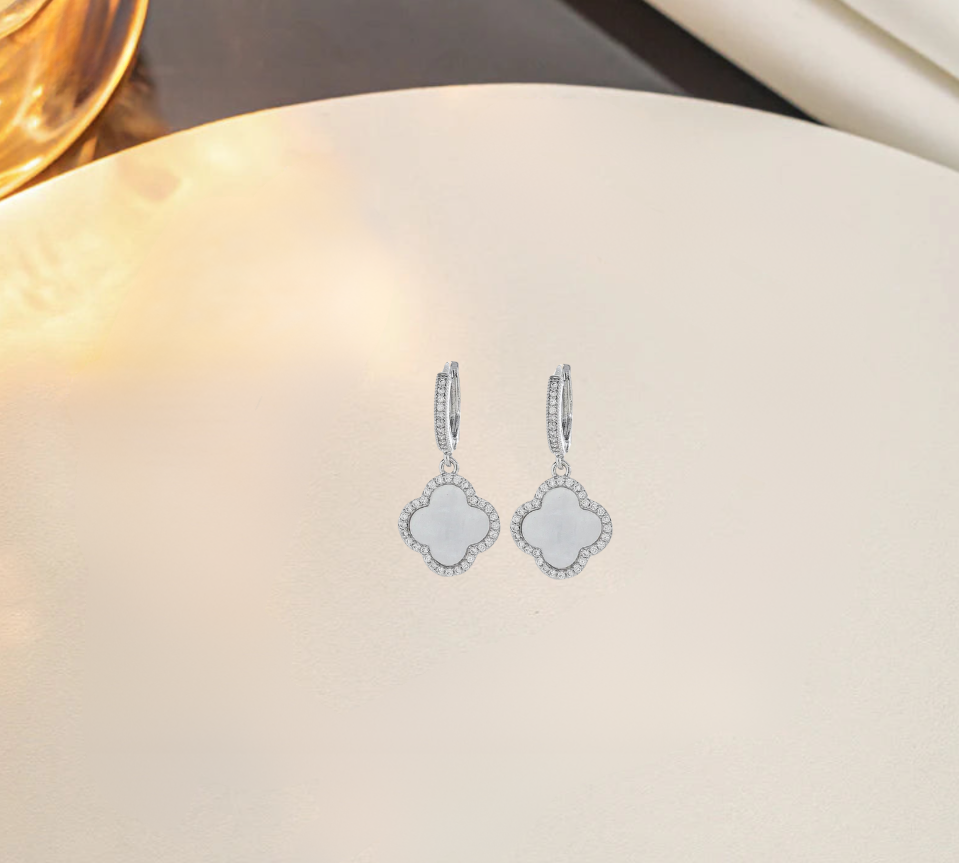 Luz Clover Ohrringe Silber